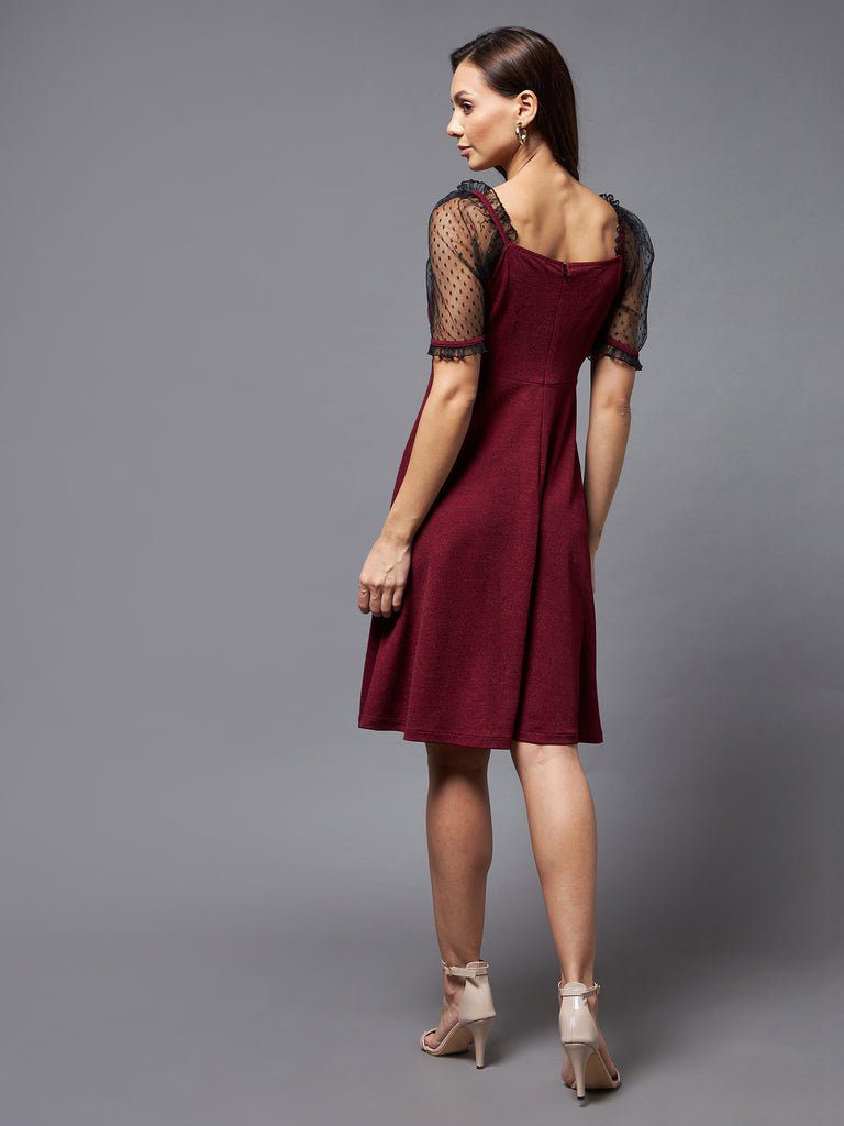 princess polly baby blue dress Feminine Lace Shirt Dress With Half-placket Burgundy / Floral Lace Long  Dress / Vintage-inspired Dress /timeless Long Sleeves & Satin Lining main image 1