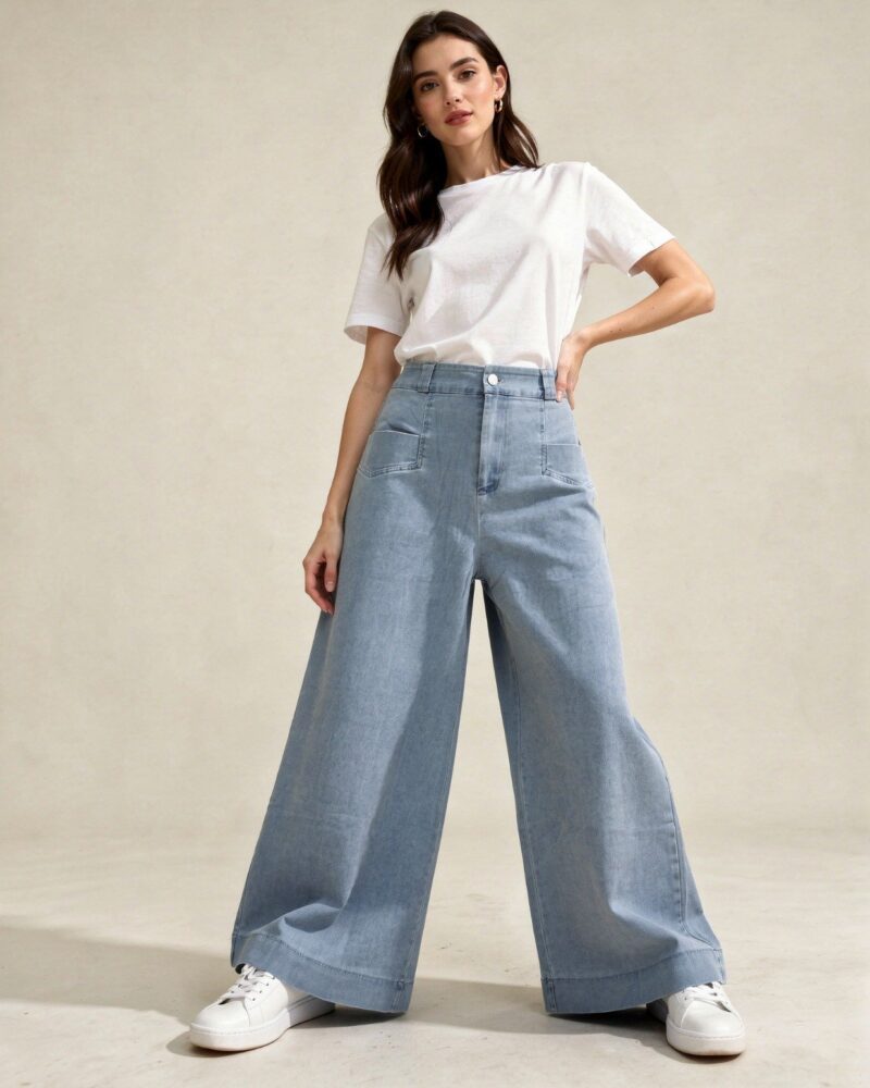 Korean Wide Leg Jeans