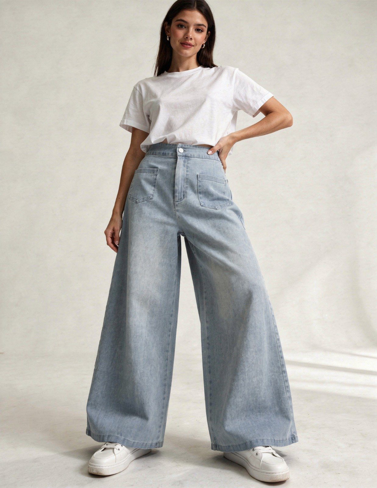 Korean Wide Leg Jeans - Image 2