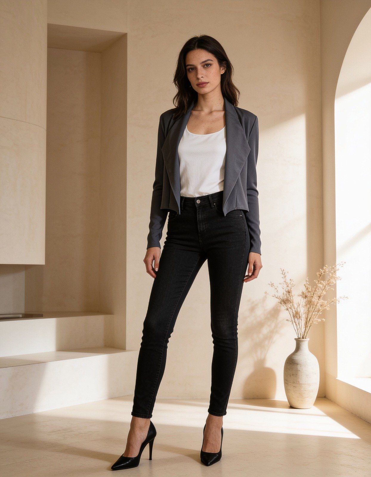 Stylish Front Open Blazer