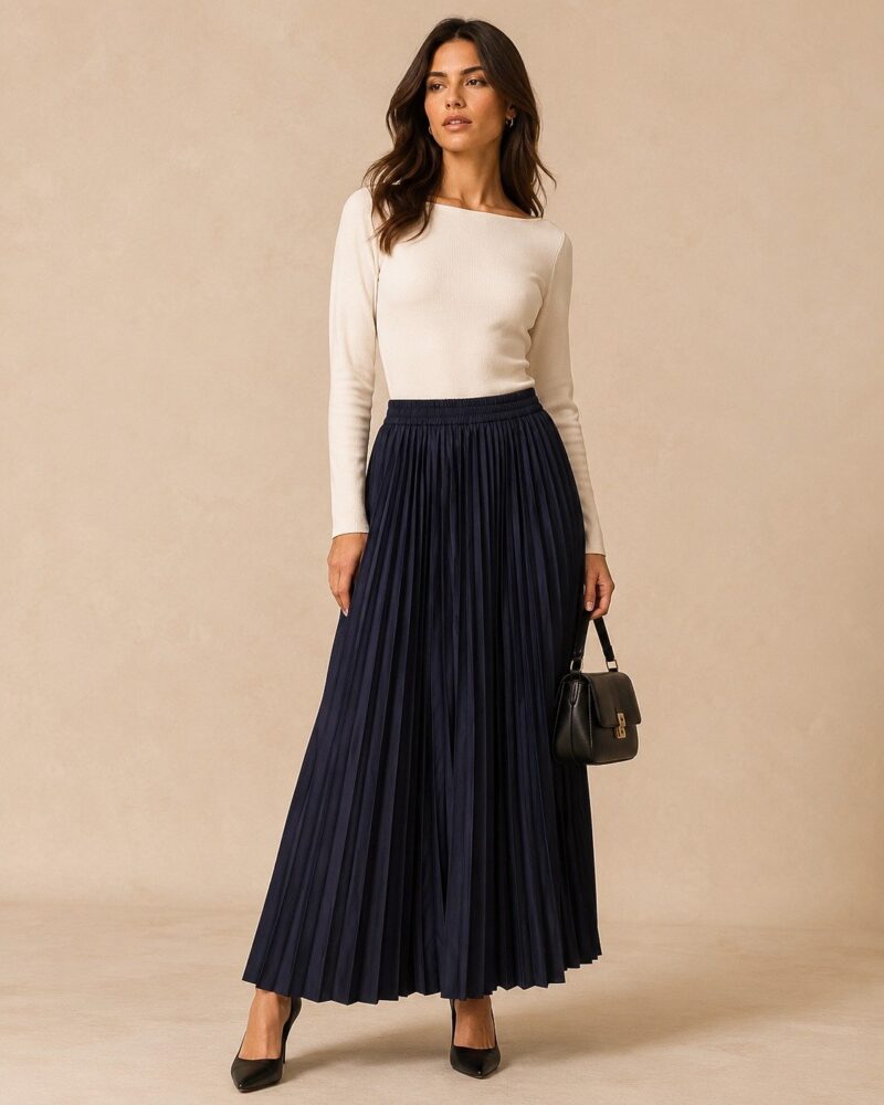 Elegant Maxi Pleated Skirt