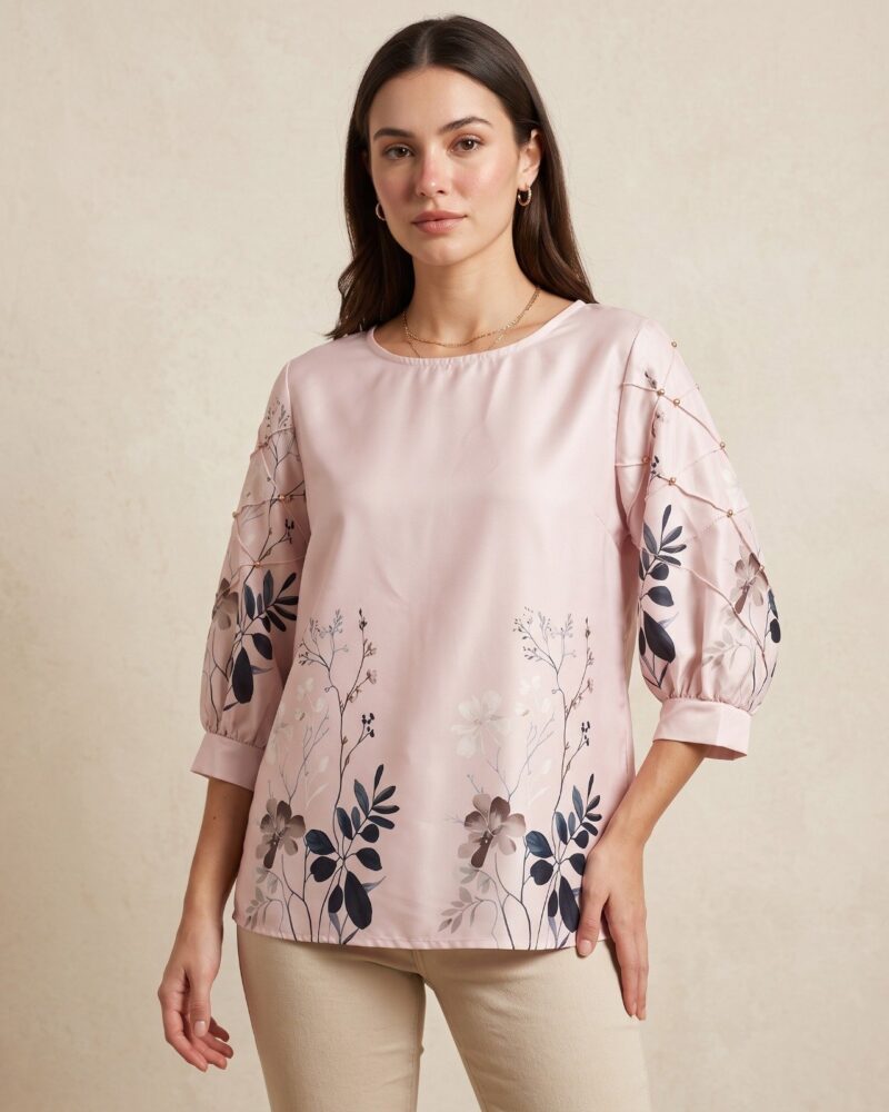 Sublime Satin Botanical Printed Top