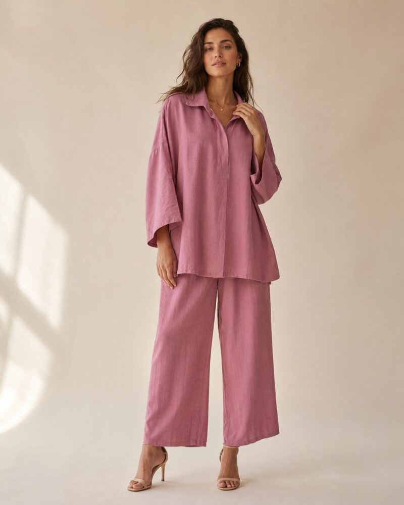 Monochrome Minimalist Top and Plazzo Trousers Co Ords