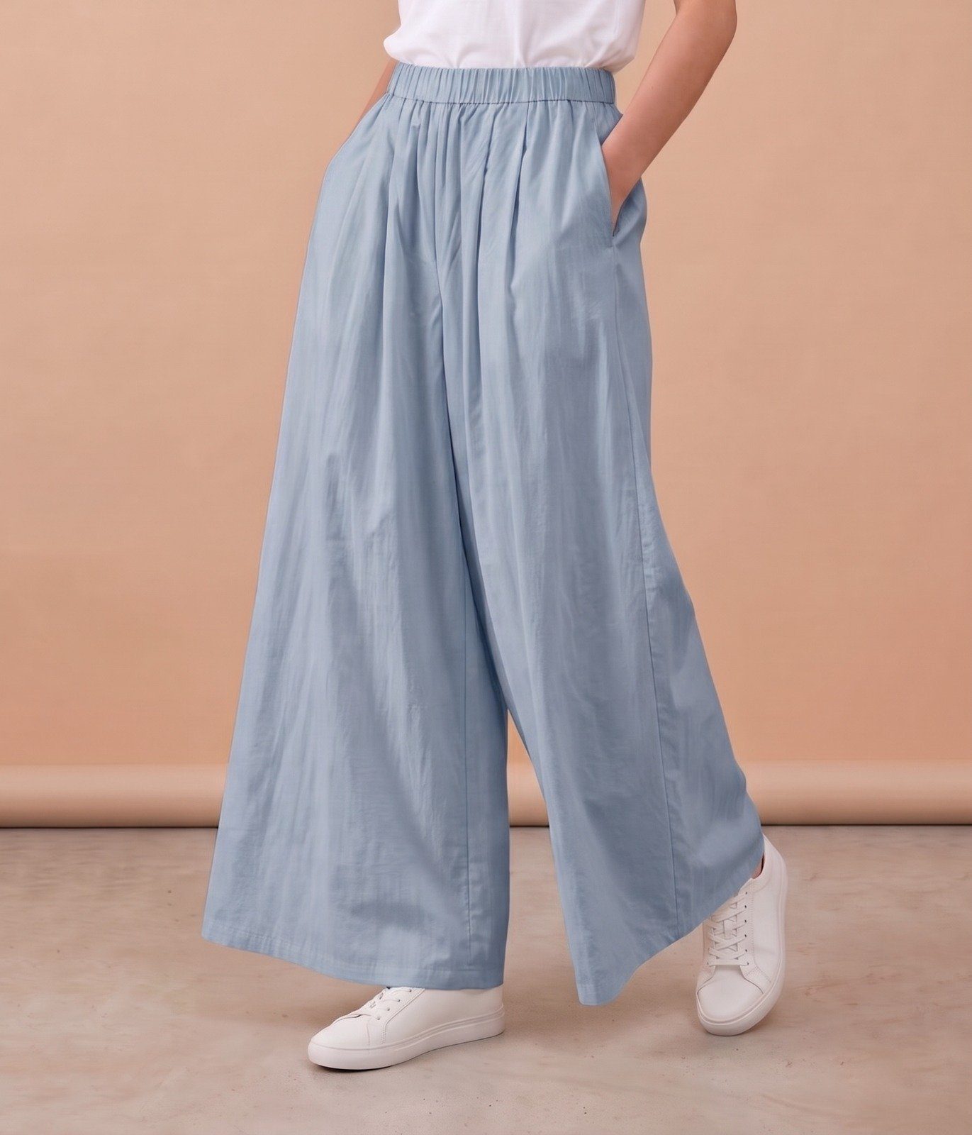 Korean Wide Leg Trousers with Pockets
