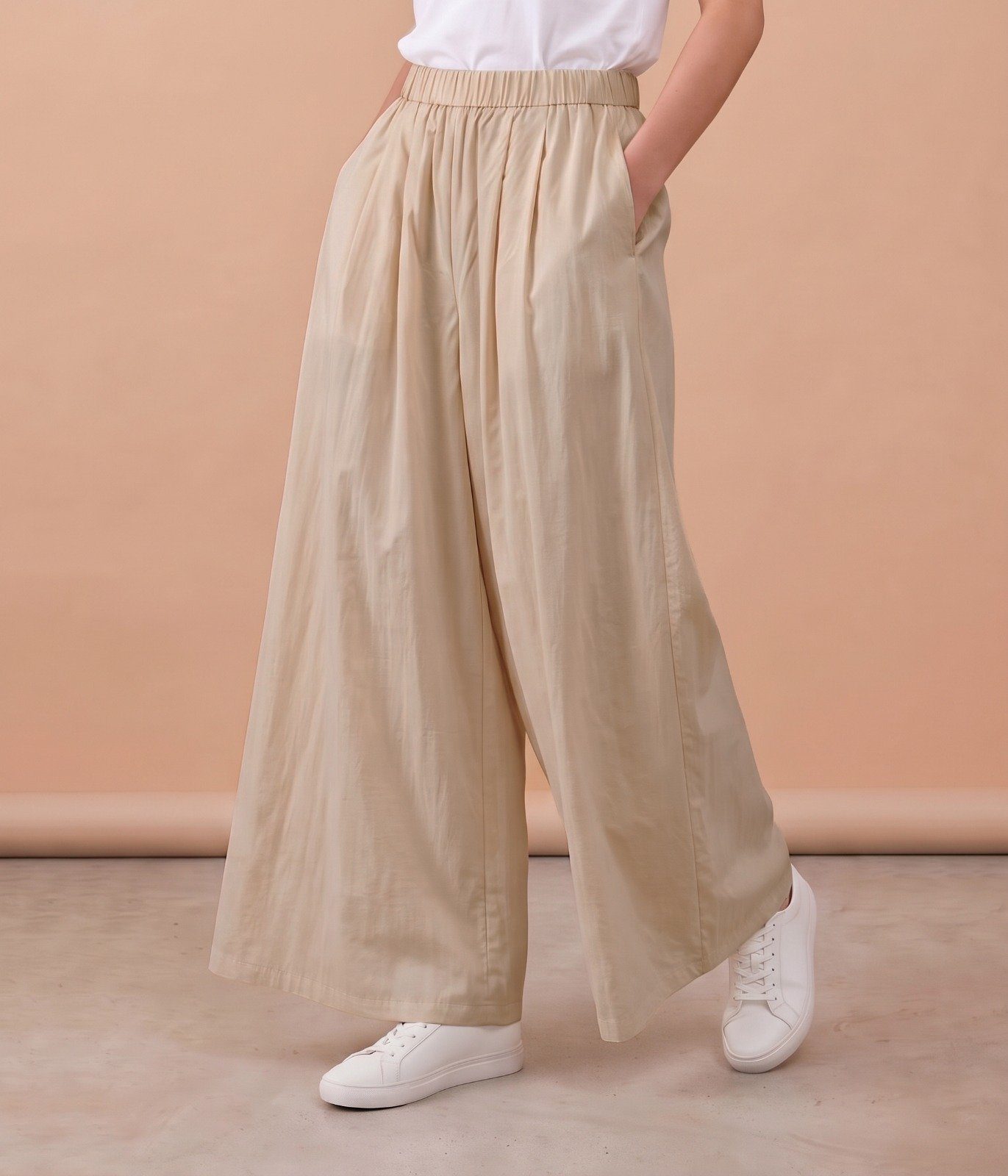 Korean Wide Leg Trousers with Pockets - Image 2