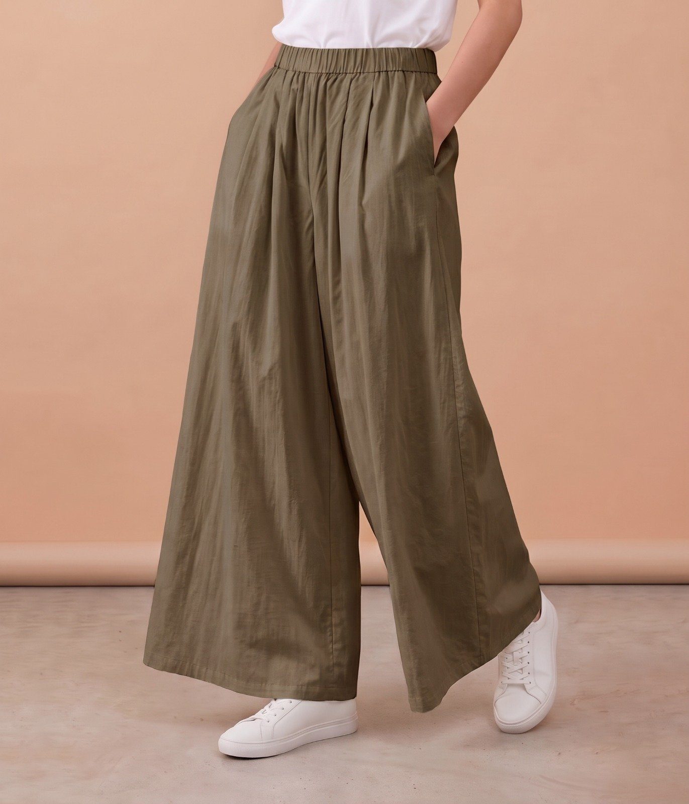 Korean Wide Leg Trousers with Pockets - Image 5