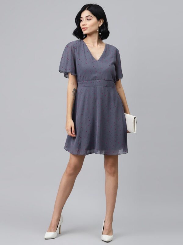 charcoal skater dress George Womens Charcoal Heather Gray Sleeveless Knit Skater Dress Size 8/10