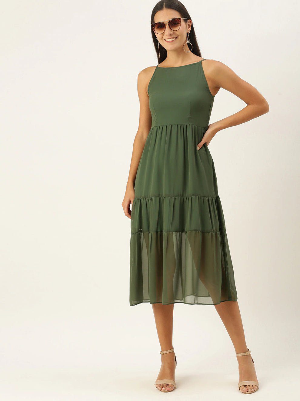 HEART STOPPER DRESS - OLIVE