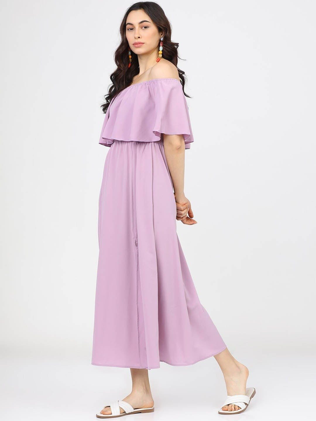 Lavender Split Chain Maxi Dress
