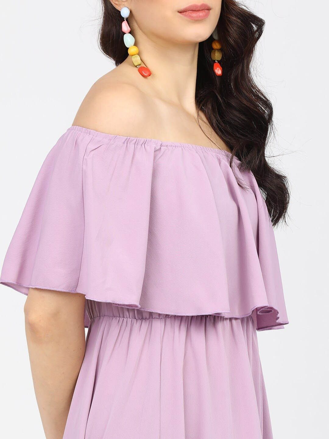SPLIT MAXI DRESS IN LAVENDER