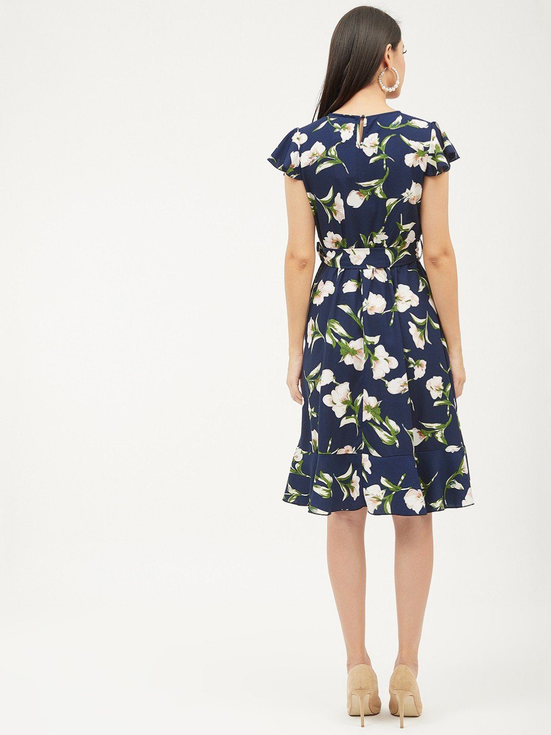 7400163 Pink-Navy Floral Dress