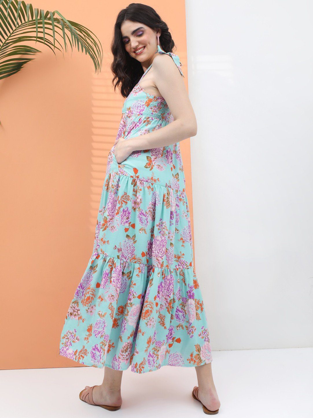 Summer Lover Maxi Dress - Blue Floral