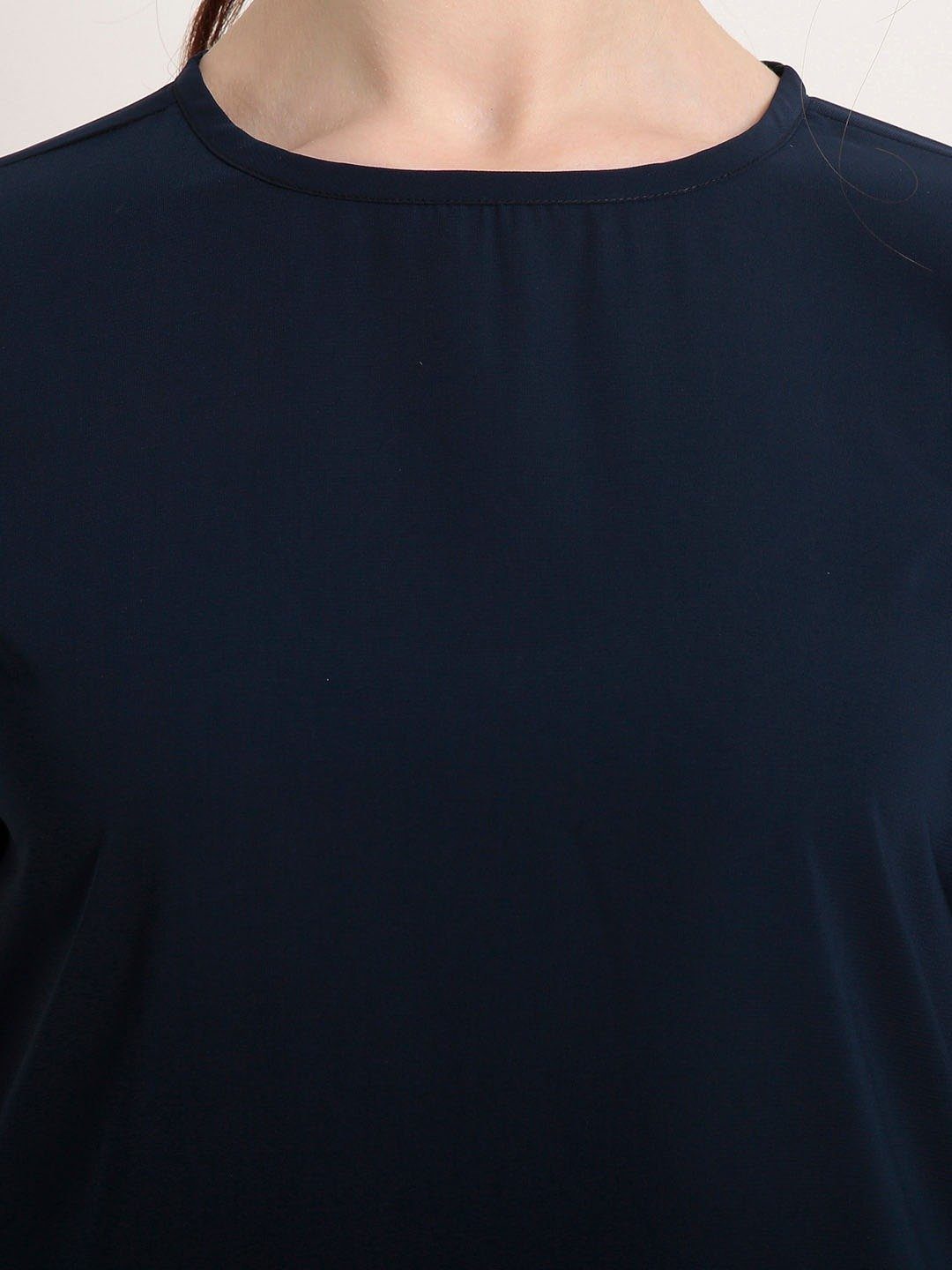 Women Navy Blue A-Line Dress main image 1