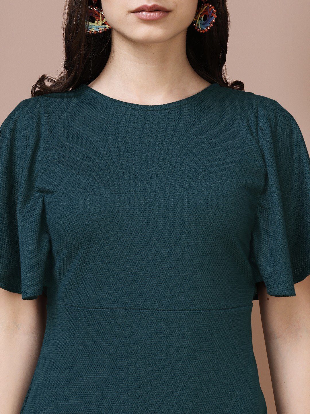 Formal Teal Sheath Dress - Image 5