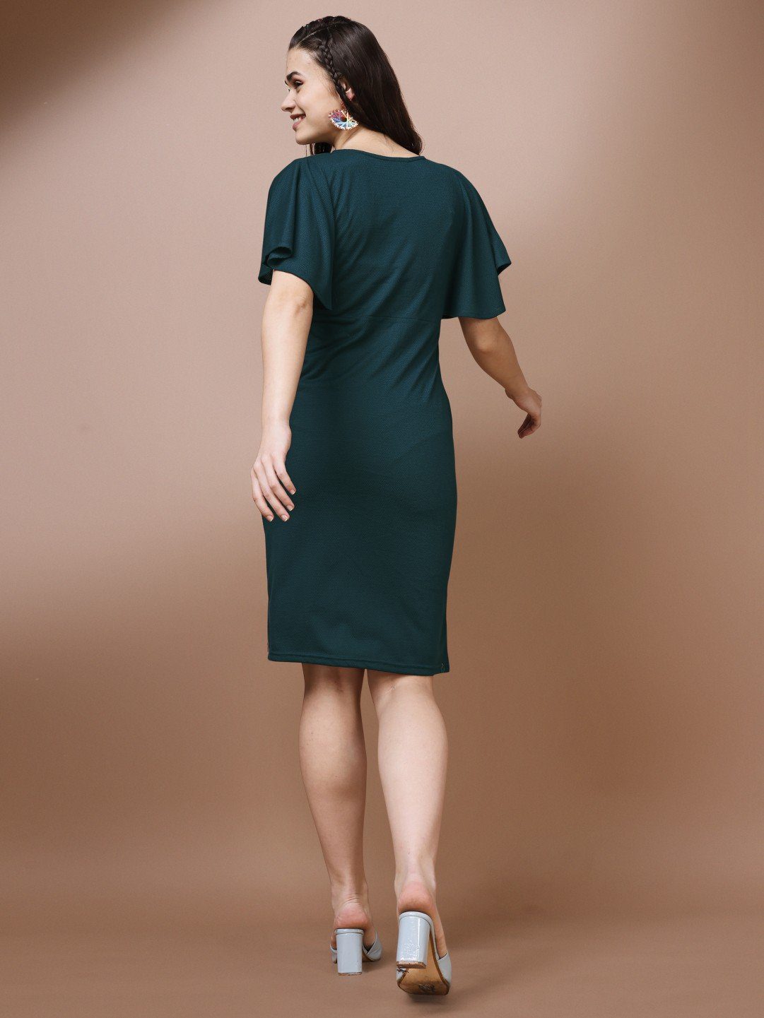 Formal Teal Sheath Dress - Image 6