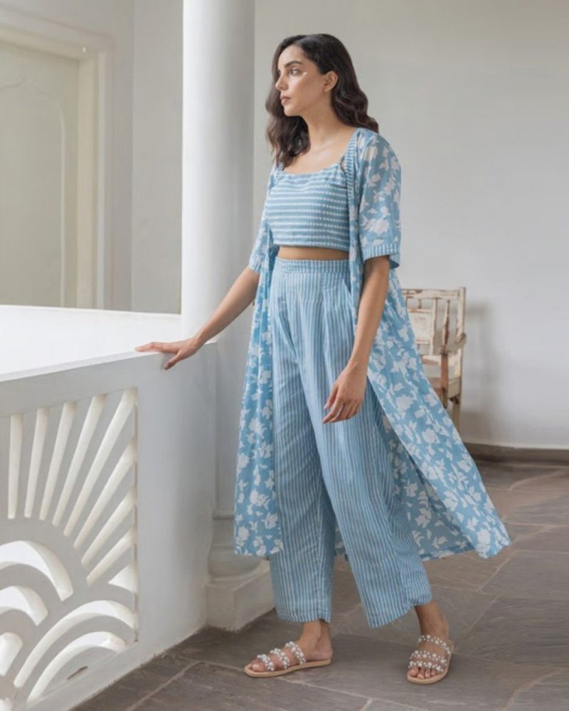 Light Blue 3 piece set Cotton Co ords