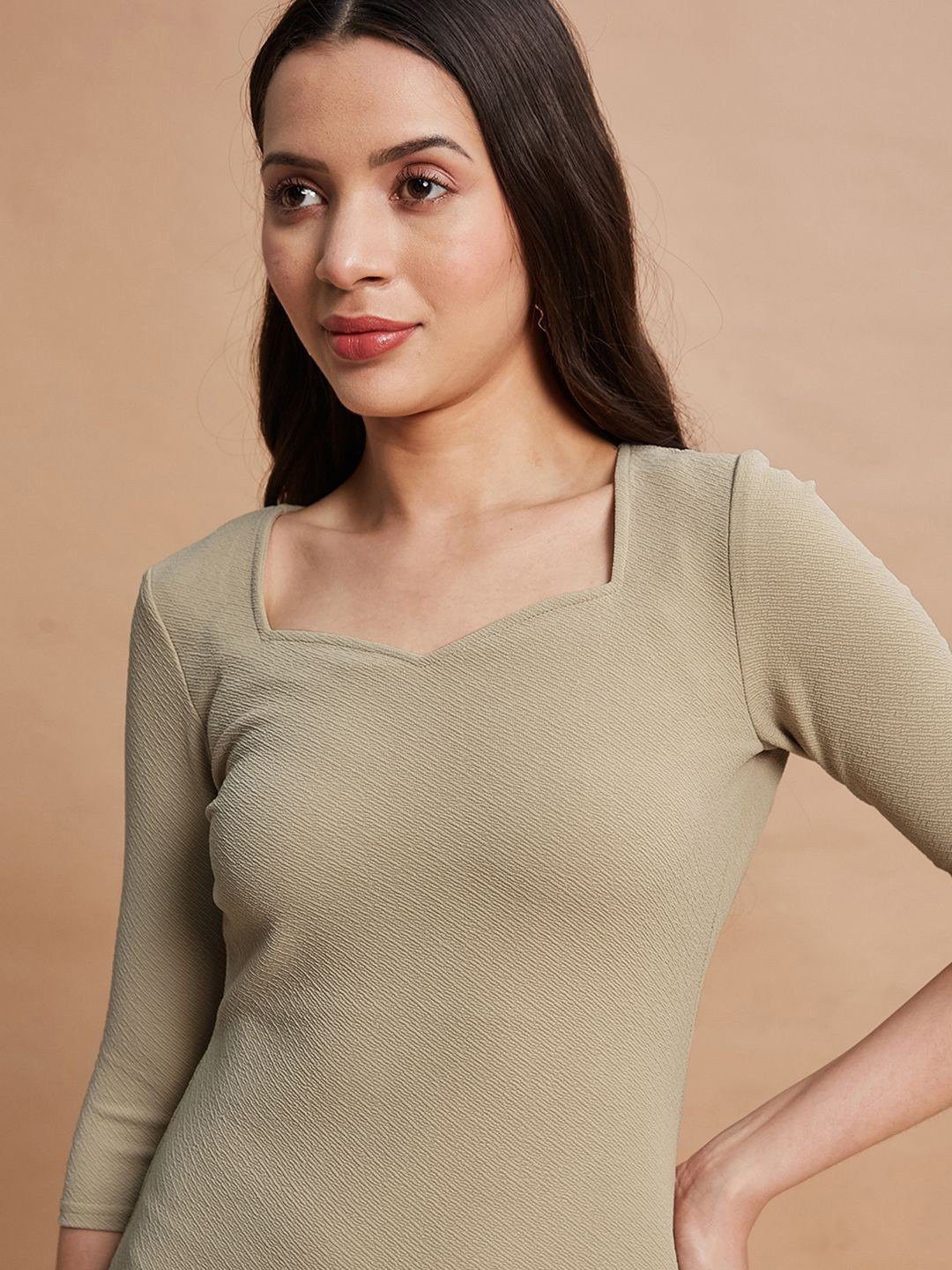 Corporate Beige Sheath Dress - Image 7