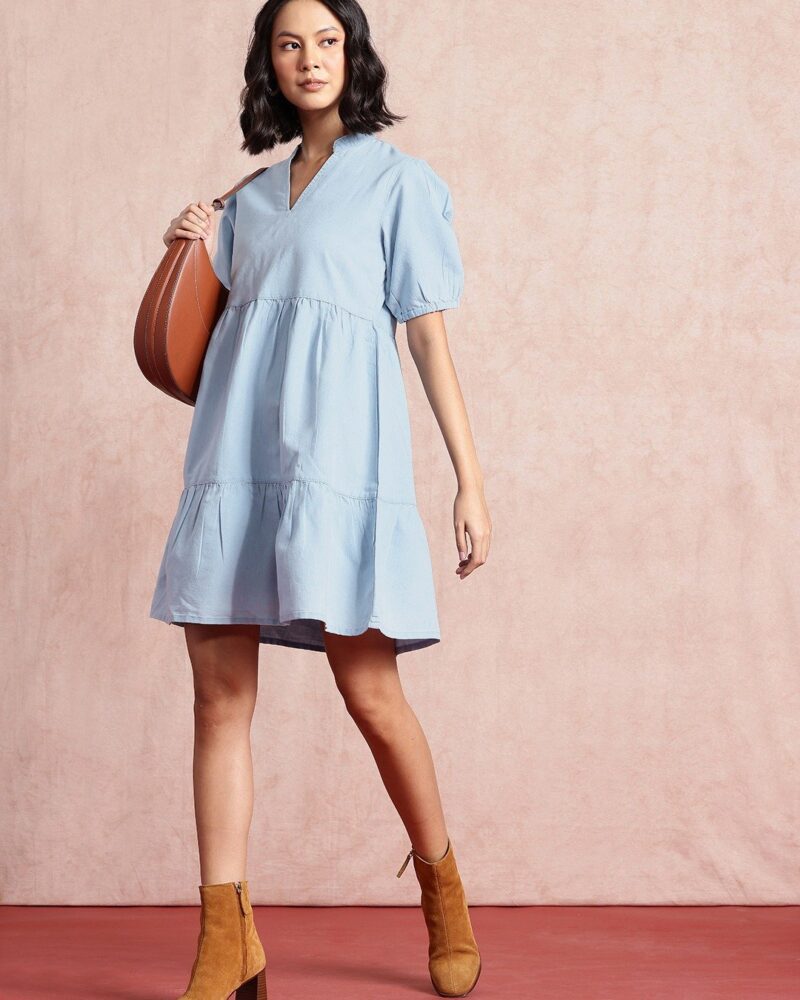 Comfy Light Blue Denim Dress