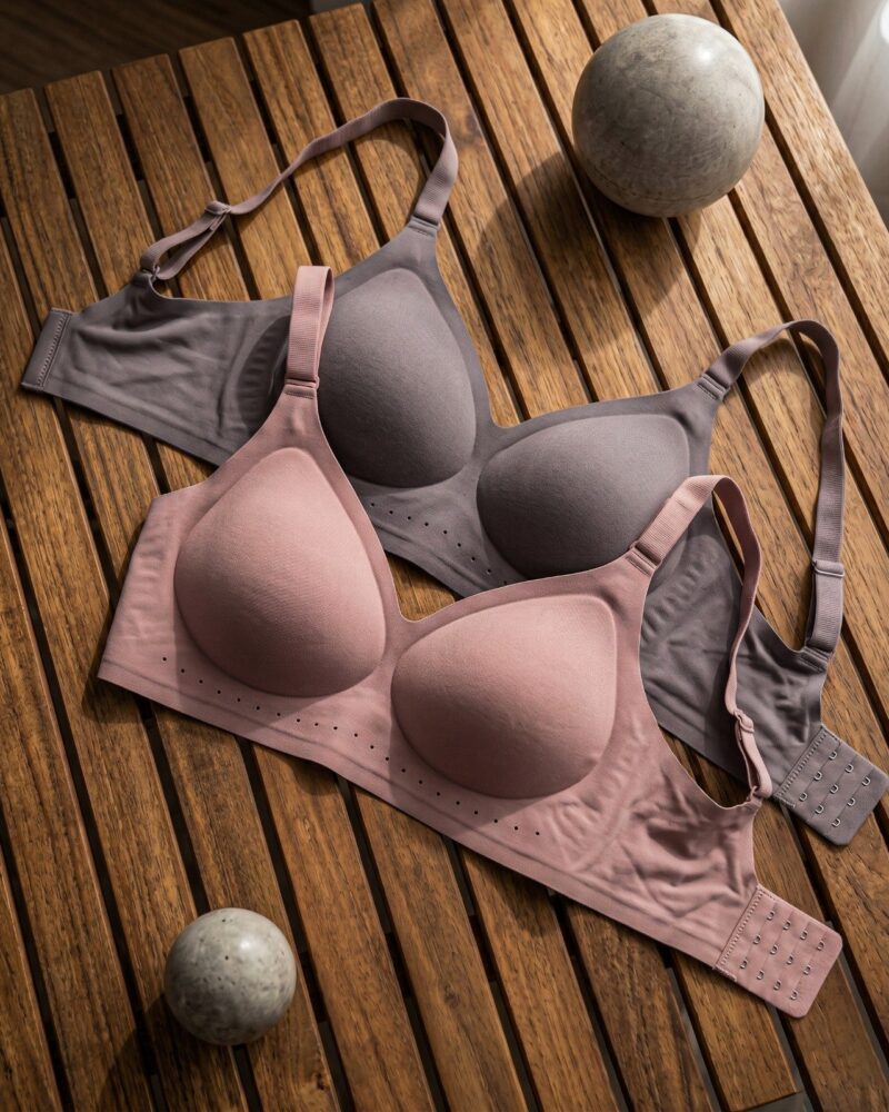 Dark Brown Seamless Wirefree Full Coverage Jelly Strip Bra