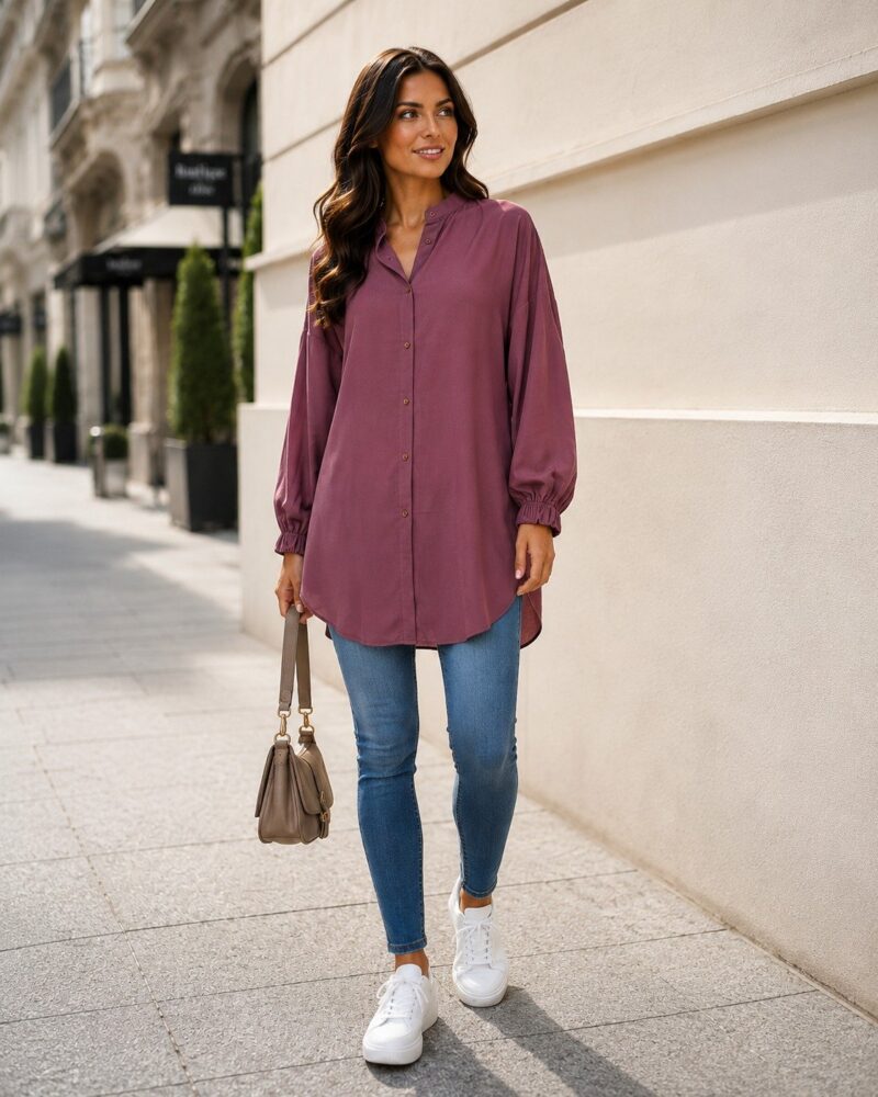 Oversized Long Buttoned Shirts