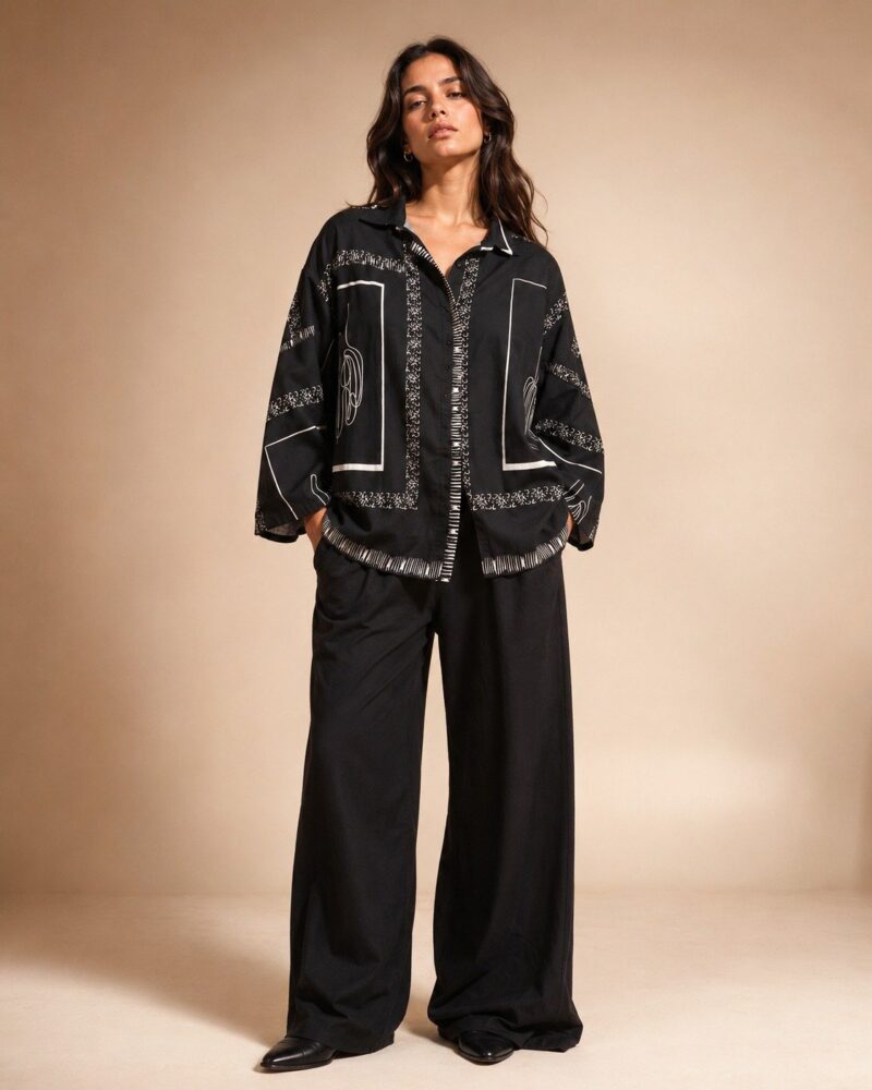 Trendy Oversize Cotton Printed Co Ords